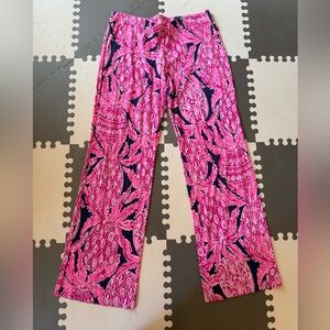 Lilly Pulitzer Coco Safari Pineapple Georgia May Palazzo pants size Large